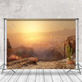 Lofaris Desert Canyon Sunset Foggy Natural Scenery Backdrop